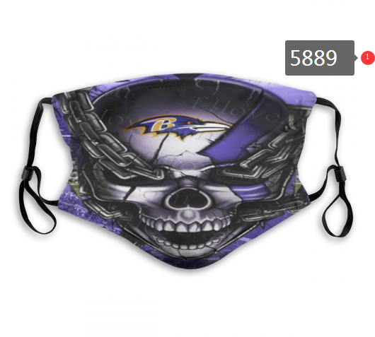 2020 NFL Baltimore Ravens Dust mask with filter->nba dust mask->Sports Accessory